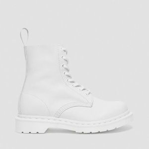 NEW Dr. Martens 1460 Pascal Mono White Lace up Boots